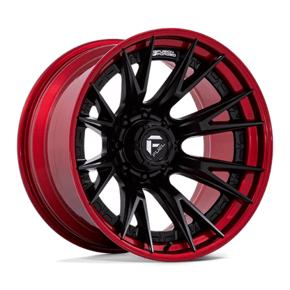 Fuel 1PC FC402 CATALYST 20x9 8x165.1 +1 Matte Black W/ Candy Red Lip