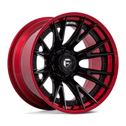 Fuel 1PC FC402 CATALYST 22x12 8x170 -44 Matte Black W/ Candy Red Lip
