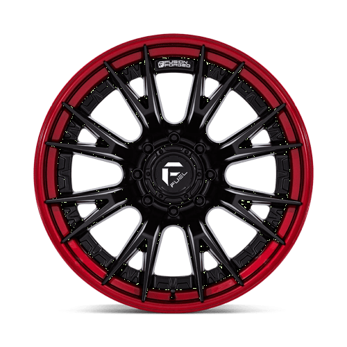 Fuel 1PC FC402 CATALYST 22x10 8x165.1 -18 Matte Black W/ Candy Red Lip