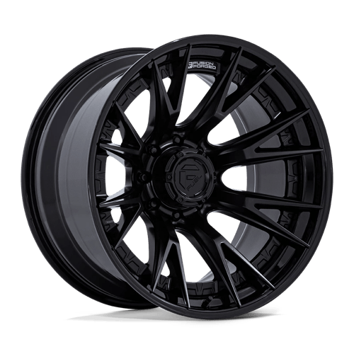 Fuel 1PC FC402 CATALYST 22x12 8x165.1 -44 Matte Black W/ Gloss Black Lip
