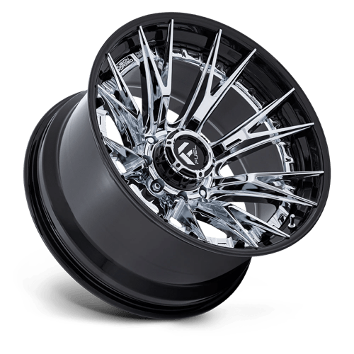 Fuel 1PC FC402 CATALYST 22x10 8x165.1 -18 Chrome W/ Gloss Black Lip