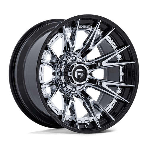 Fuel 1PC FC402 CATALYST 24x12 8x180 -44 Chrome W/ Gloss Black Lip