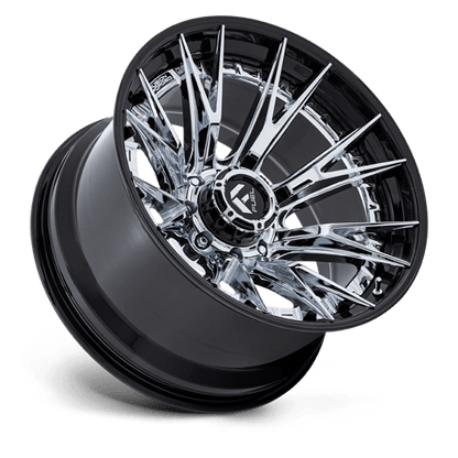 Fuel 1PC FC402 CATALYST 24x12 8x165.1 -44 Chrome W/ Gloss Black Lip