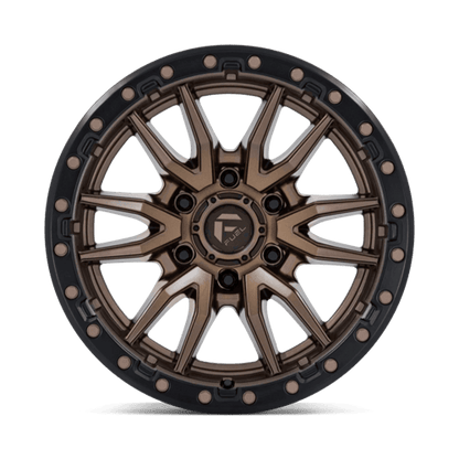 Fuel 1PC D681 REBEL 17x9 6x139.7 -12 Matte Bronze Black Bead Ring