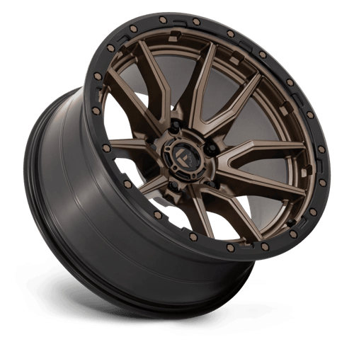 Fuel 1PC D681 REBEL 20x10 5x127 -18 Matte Bronze Black Bead Ring