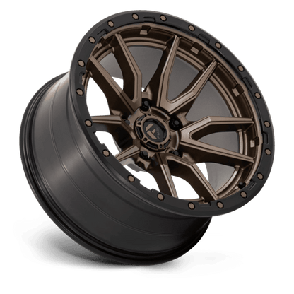 Fuel 1PC D681 REBEL 20x10 5x139.7 -18 Matte Bronze Black Bead Ring