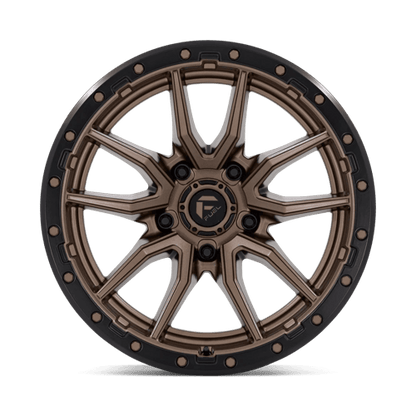 Fuel 1PC D681 REBEL 20x10 5x127 -18 Matte Bronze Black Bead Ring