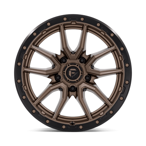 Fuel 1PC D681 REBEL 20x10 5x150 -18 Matte Bronze Black Bead Ring