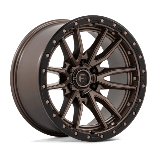 Fuel 1PC D681 REBEL 20x10 6x139.7 -18 Matte Bronze Black Bead Ring