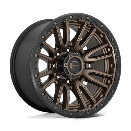Fuel 1PC D681 REBEL 20x10 8x180 -18 Matte Bronze Black Bead Ring