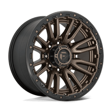 Fuel 1PC D681 REBEL 20x10 8x180 -18 Matte Bronze Black Bead Ring