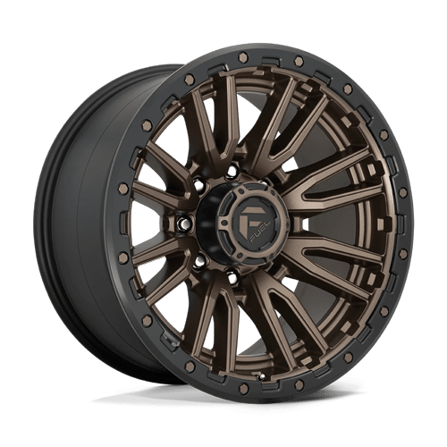 Fuel 1PC D681 REBEL 20x10 8x165.1 -18 Matte Bronze Black Bead Ring