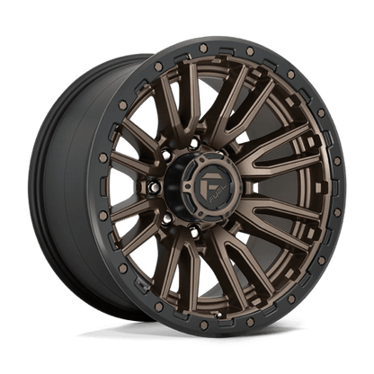 Fuel 1PC D681 REBEL 20x10 8x165.1 -18 Matte Bronze Black Bead Ring