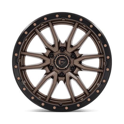 Fuel 1PC D681 REBEL 20x9 6x139.7 +20 Matte Bronze Black Bead Ring