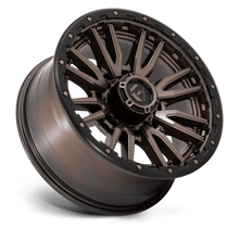 Fuel 1PC D681 REBEL 20x9 8x180 +1 Matte Bronze Black Bead Ring