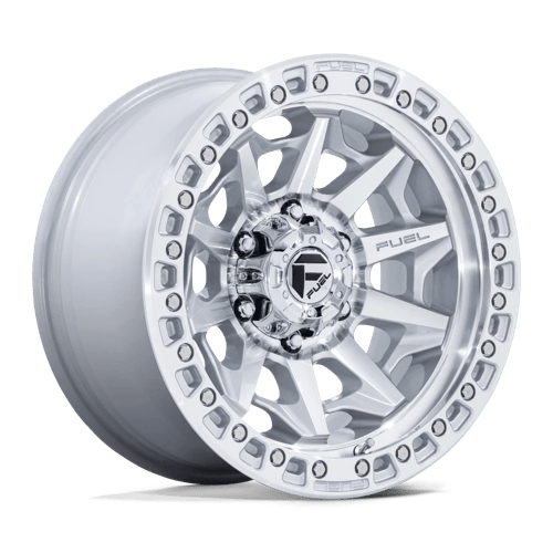 Fuel 1PC D883 COVERT 18x9 8x180 +1 Silver W/ Machined Face