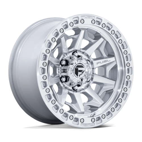 Fuel 1PC D883 COVERT 17x9 6x139.7 +1 Silver W/ Machined Face