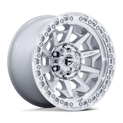 Fuel 1PC D883 COVERT 17x8.5 6x139.7 +14 Silver W/ Machined Face