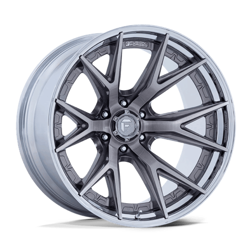 Fuel 1PC FC402 CATALYST 20x10 6x135 -18 Platinum W/ Chrome Lip