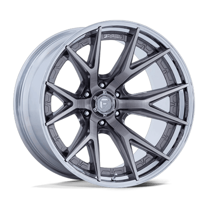 Fuel 1PC FC402 CATALYST 18x9 6x135 +1 Platinum W/ Chrome Lip