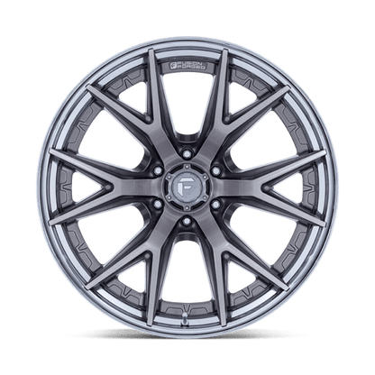 Fuel 1PC FC402 CATALYST 18x9 6x135 +1 Platinum W/ Chrome Lip
