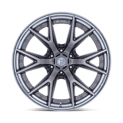 Fuel 1PC FC402 CATALYST 18x9 6x139.7 +1 Platinum W/ Chrome Lip