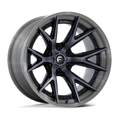 Fuel 1PC FC402 CATALYST 24x12 6x139.7 -44 Gloss Black Brushed Dark Tint