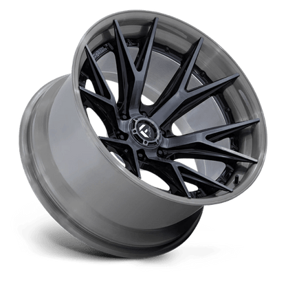 Fuel 1PC FC402 CATALYST 24x12 6x139.7 -44 Gloss Black Brushed Dark Tint