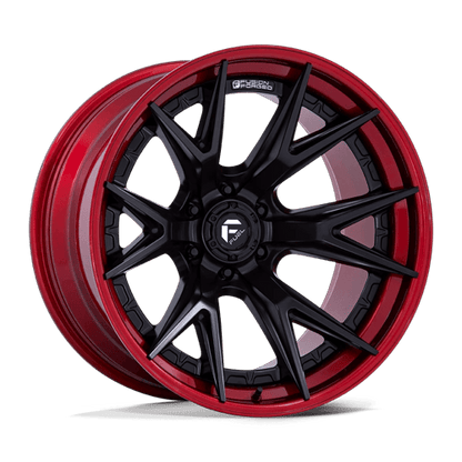 Fuel 1PC FC402 CATALYST 22x12 6x135 -44 Matte Black W/ Candy Red Lip