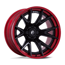 Fuel 1PC FC402 CATALYST 18x9 6x135 +1 Matte Black W/ Candy Red Lip