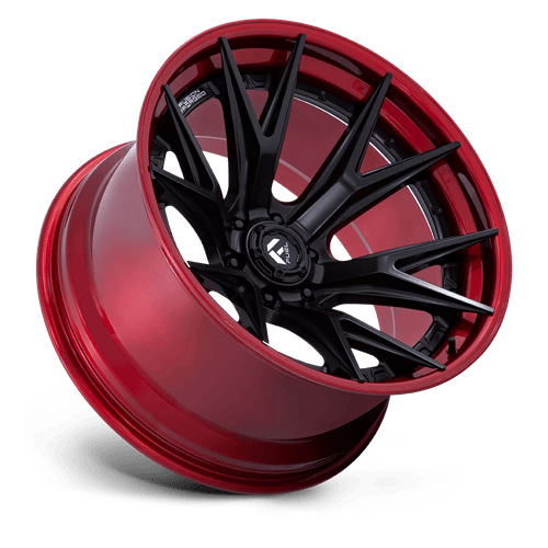 Fuel 1PC FC402 CATALYST 18x9 6x135 +1 Matte Black W/ Candy Red Lip