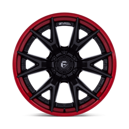 Fuel 1PC FC402 CATALYST 20x9 6x135 +20 Matte Black W/ Candy Red Lip