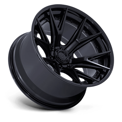 Fuel 1PC FC402 CATALYST 24x12 6x139.7 -44 Matte Black W/ Gloss Black Lip