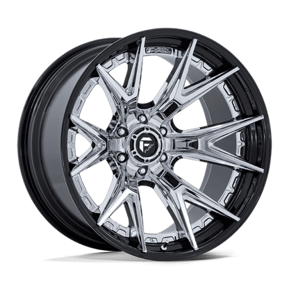 Fuel 1PC FC402 CATALYST 20x9 6x139.7 +1 Chrome W/ Gloss Black Lip