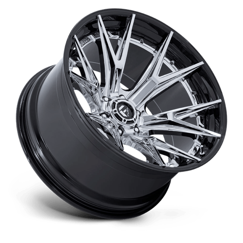 Fuel 1PC FC402 CATALYST 22x12 6x135 -44 Chrome W/ Gloss Black Lip