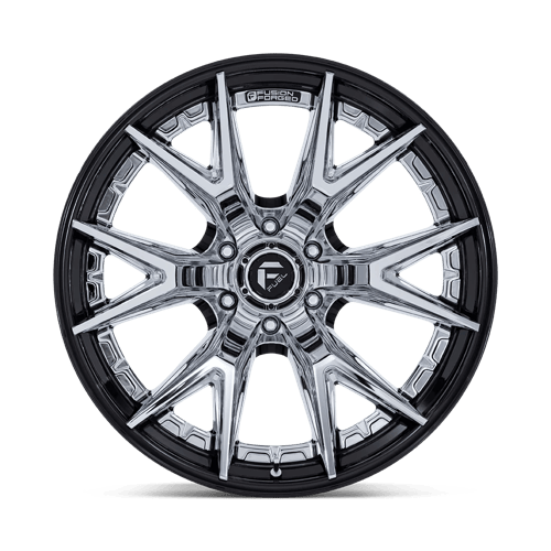 Fuel 1PC FC402 CATALYST 22x12 6x135 -44 Chrome W/ Gloss Black Lip