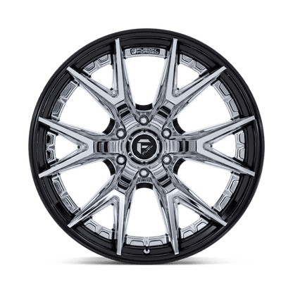 Fuel 1PC FC402 CATALYST 22x12 6x135 -44 Chrome W/ Gloss Black Lip
