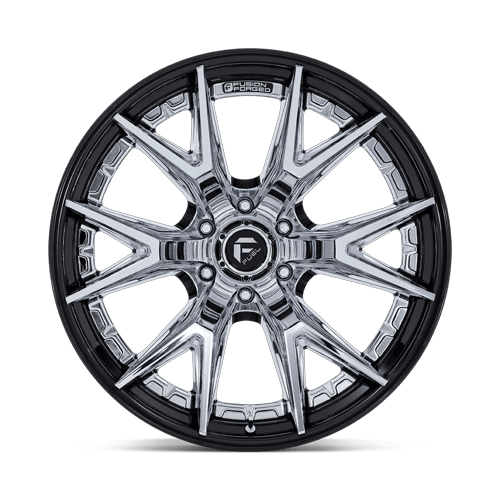 Fuel 1PC FC402 CATALYST 20x10 6x139.7 -18 Chrome W/ Gloss Black Lip