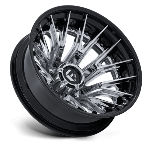 Fuel 1PC D407 CATALYST DUALLY 20x8.25 8x210 -221 Chrome W/ Gloss Black Lip