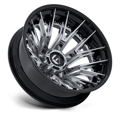Fuel 1PC D407 CATALYST DUALLY 24x8.25 8x210 -221 Chrome W/ Gloss Black Lip