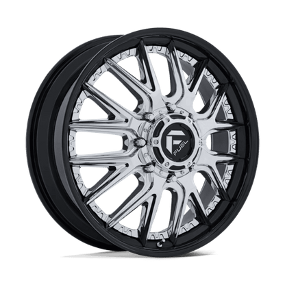 Fuel 1PC D407 CATALYST DUALLY 24x8.25 8x210 +105 Chrome W/ Gloss Black Lip