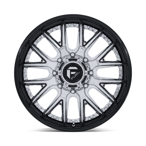 Fuel 1PC D407 CATALYST DUALLY 22x8.25 8x200 +105 Chrome W/ Gloss Black Lip