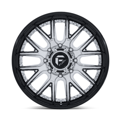Fuel 1PC D407 CATALYST DUALLY 24x8.25 8x200 +105 Chrome W/ Gloss Black Lip