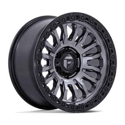 Fuel 1PC FC857 RINCON 17x9 8x180 +1 Matte Gunmetal W/ M-Black Lip