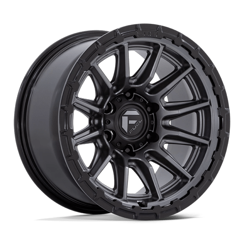 Fuel 1PC FC866 PISTON 20x9 6x135 +1 Matte Gunmetal Gloss Black Lip