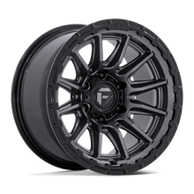 Fuel 1PC FC866 PISTON 17x8.5 6x135 +25 Matte Gunmetal Gloss Black Lip