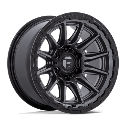 Fuel 1PC FC866 PISTON 20x10 6x135 -18 Matte Gunmetal Gloss Black Lip
