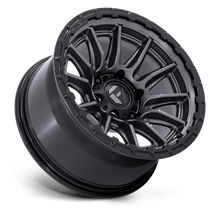 Fuel 1PC FC866 PISTON 17x8.5 5x114.3 +25 Matte Gunmetal Gloss Black Lip