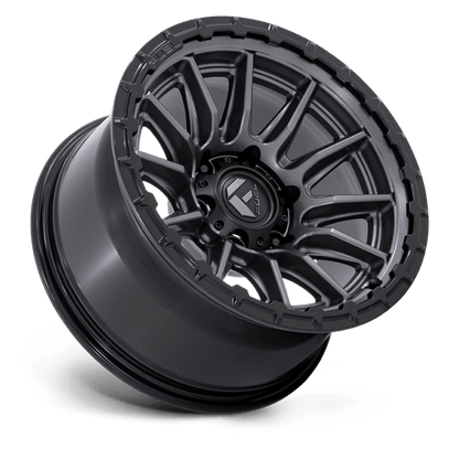 Fuel 1PC FC866 PISTON 17x8.5 6x139.7 +25 Matte Gunmetal Gloss Black Lip