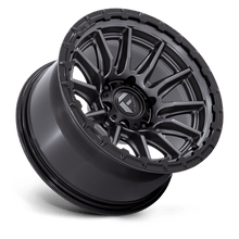 Fuel 1PC FC866 PISTON 17x8.5 6x135 +25 Matte Gunmetal Gloss Black Lip